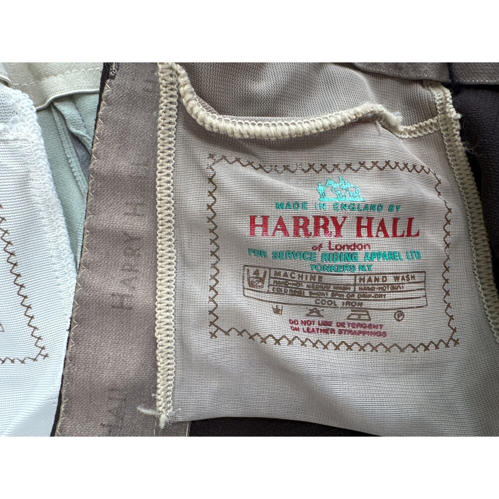 Vintage 1980s Harry Hall London Riding Breeches 28L Leather Patch Set 28L - Picture 14 of 14